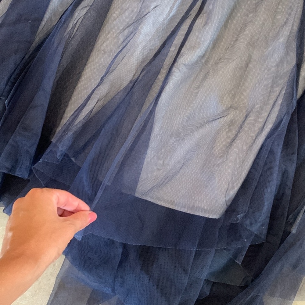 S • DEER Women's Gradient Tulle Mesh Midi Skirt Flared Flowy Skirt - Picture 3 of 7
